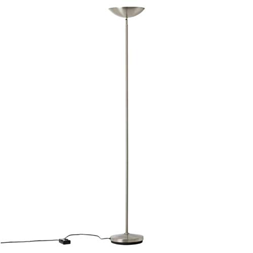 GUERNESEY-Lámpara de pie inclinable con regulador de intensidad de metal, altura 175 cm, acero brillante