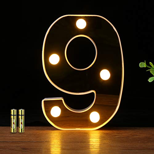 HONPHIER® Letras luces alfabeto lámpara LED carta iluminación letras iluminadas Nachtlichter decoración para cumpleaños Party bodas guarderías (9)