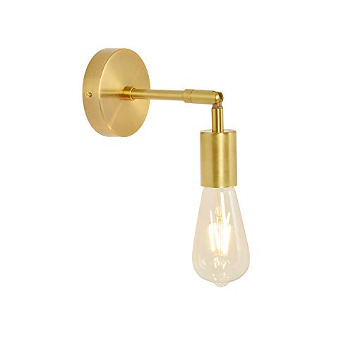 Lámpara de pared de estilo europeo, lámpara de pared tipo pared, lámpara de pared industrial Edison retro, lámpara de cocina para el hogar Golden 1 Light (bombillas incluidas)