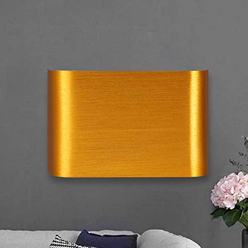 Lámpara De Pared Moda Led De Pared De Dormitorio Iluminación De Interior La Moda Entrada Salón Caliente Moderno Pared Simple Espejo De Baño Lámpara Cáscara Dorada Blanco Cálido 4W 14Cm