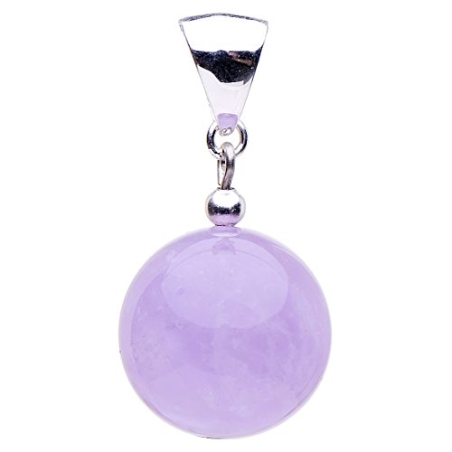 Lámpara de techo de amethyst real y 925 plata de luz violet ø18mm lavanda para mujer