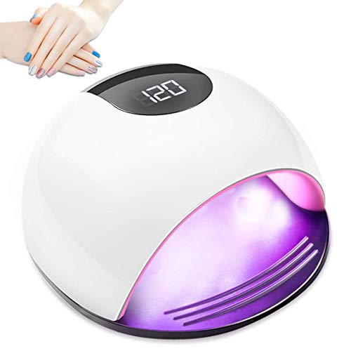 Lámpara LED UV Uñas, Aiemok 72W Lámpara Secador de Uñas, Secador de Uñas Lámpara de Curado con 4 Temporizadores, Sensor Automático Profesional Nail Lamp para Uñas de Gel y Toe Nail Curing (72w)