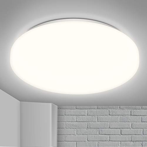 LED Lámpara de Techo, 15w Moderna Plafón Led de Techo Redonda 1200LM, Equivalente a 120W Lámpara Incandescente Lámpara, para Sala de Estar Comedor Balcón, sala, 4000K Blanco (NO impermeable)