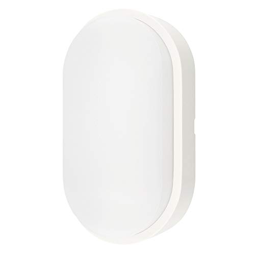 M EGA MEGACUBE Lámpara LED para Pared Luz Nocturna LED Ovalado 14W 4000K IP54 de Luz Suave para Interiores Exteriores Corredor Baño Jardín Taller - Blanco