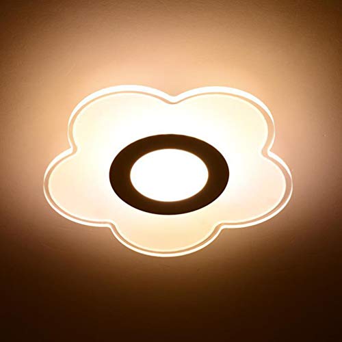 Mobestech Luz de Techo Moderna Forma de Flor Lámpara de Pared de Techo de Montaje Empotrado Led para Pasillo de Pasillo de Sala de Estar Comedor 12 W 20 Cm