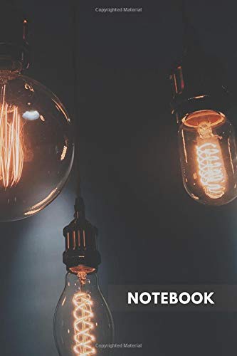 Notebook: Light Bulb Notebook, Unique Notebook, Journal, Diary, Grid (110 Pages, Blank, 6 x 9)