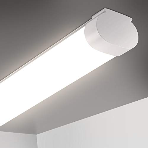 Oeegoo Tubo LED 150cm, 51W 5100Lm (100Lm/W) Tubo fluorescente, Impermeable IP65 Lampara de Techo, LED Plafon para garaje sótano baño taller cocina bodega tienda blanco neutro 4000K