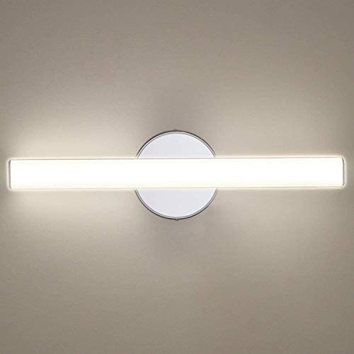 OOWOLF 12W Lámpara De Espejo LED, 44cm Luz De Espejo Baño Maquillaje 4000K Luz Natural Lámpara LED De Pared Aplique de Baño Para Muebles Aparato Montado En La Pared