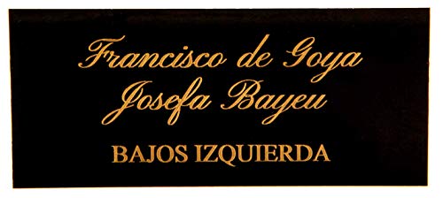 Placas Buzón de latón Negro y Grabado Dorado. Cinta autoadhesiva. Grosor 0,5mm y tamaño máximo 100x40mm.