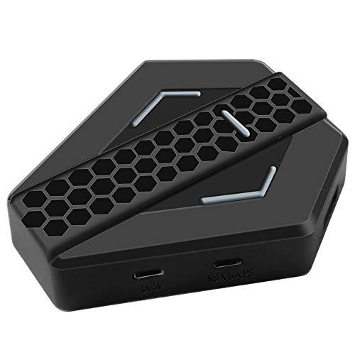 QCSMegy Convertidor de teclado y ratón para videojuegos, adaptador de teclado USB para X-360/X-1/P3/P4/N-Switch consola de juegos Gamepad