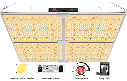 SYLSTAR Lámpara LED para plantas, espectro completo, GL-4000, lámparas LED para plantas con Samsung LM301 y controlador MeanWell, 450 W LED Grow Light LED para plantas hidropónicas, verduras, flores