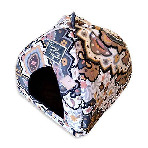 Tango and Tequila Iglú, Cama para Gatos y Perros Mini y Razas pequeñas Isabella 35cm Base