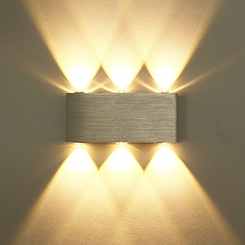 Unimall Aplique de Pared LED Moderna Lámpara Interior Iluminacion en Hogar para 6W Luz (Blanco Cálido)