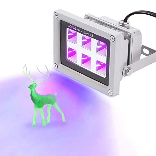 UniTak3D Luz de Curado de Resina UV 405nm 6W, Efecto de Salida de 60W, para Impresora 3D SLA/DLP y Resina Fotosensible Solidificada