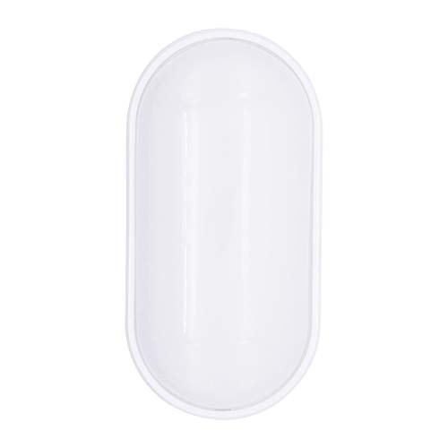 VARICART 18W LED Mampara Pared, Montaje Enrasado Superficie Lámpara Ovalada Seguridad, 1800lm 150W Equiv. 6000K Blanco Frío, IP65 Hidrófuga Interior Exterior Baño Techo Hall Escalera Garaje Porche