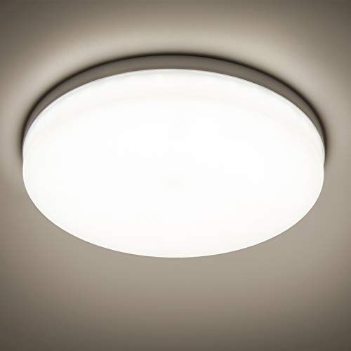 Yafido LED Lámpara de Techo Moderna 48W Plafón Led Redonda Ultra Delgado Downlight Blanco Natural 4500K 4320LM adecuada para Cocina Balcón Dormitorio Corredor Sala de Estar Ø30cm No-Regulable