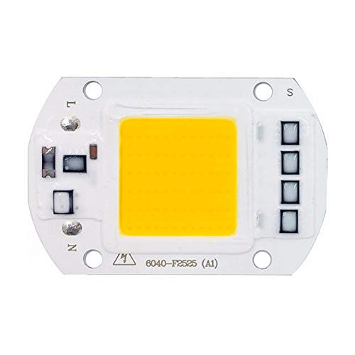 50W rectángulo LED Chip COB, entrada de 220V AC, lámpara de controlador IC inteligente integrada, para proyector de bricolaje reflector, blanco cálido