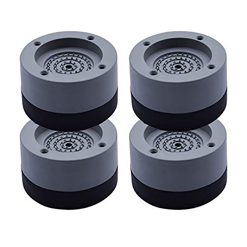 Amortiguador de Vibraciones para Lavadoras 4pcs Universal Arandelas Antivibraciones para Lavadora y Secadora, Soporte de Goma Antivibración de Bajo Ruido (Gris, 4 cm)