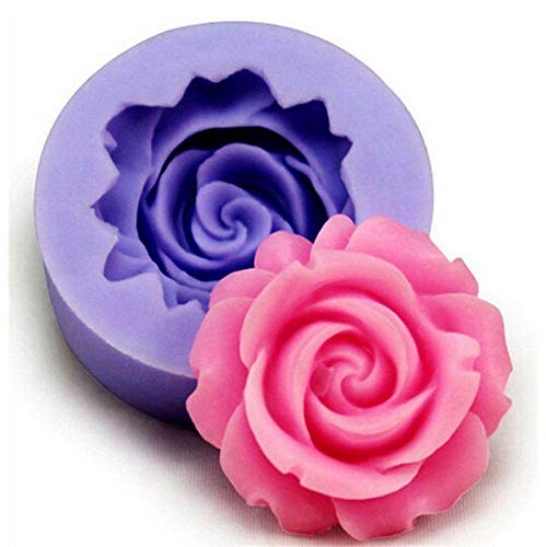 AMOYER Molde de Silicona 3D Flor de Rose la Pasta de azúcar del Chocolate Cocina decoración del Arte del azúcar Molde de múltiples Gadgets Herramientas para Hornear