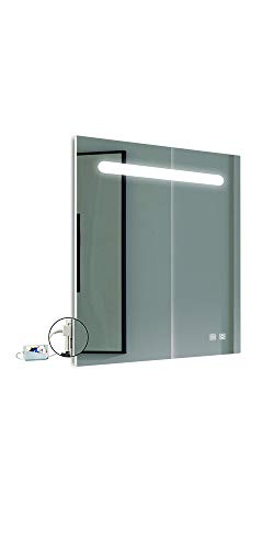 APLIKE BATHROOM LIGHTING Espejo para el baño 60x80 cm, 5700k, con antivaho y 2 Puertos USB. luz LED Brillante, Potente, eficiencia energética Cualquier Parte de la casa