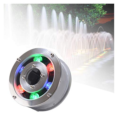 ASPZQ Luz LED Subterránea Luz Subacuática LED IP68 RGB Al Aire Libre Impermeable Foco de Agua Colores Luz Piscina Fuente Luz Decoración navideña (Color : B, Size : 6W)