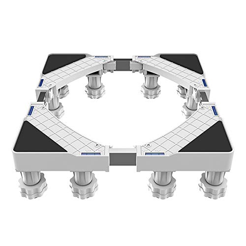 Base De Lavadora MóVil Ajustable,Soporte Nevera Lavadora Secadora,Lavadora Ajustable Soporte, Para Electrodomesticos Ajustable De Anchura 45-69cm 12 Pies Goma para Lavadora Soporte secadoras