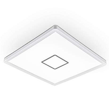 B.K.Licht I Lámpara de techo LED I Lámpara de techo I Lámpara de pared I 18 Watt I 2.400 Lumen I blanco neutro 4.000K I blanco-plata I I ultraplano 2,8cm I cuadrado 29x29cm