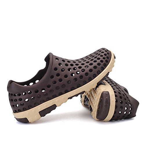 Bluelover Los Hombres De Verano De Sandalias Huecos De La Playa Zapatillas Zapatos Mocasines Deslizante En Calzado Deportivo Al Aire Libre Casual - 8,5 - Marrón