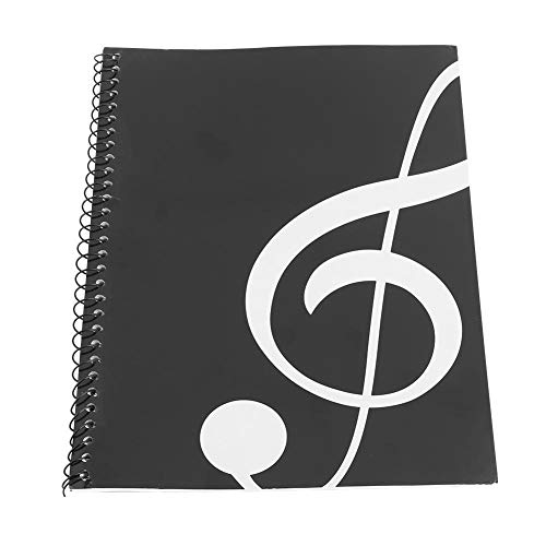 Bnineteenteam Libro de Papel del manuscrito Musical, 50 páginas en Blanco Cuaderno de partituras para músicos Papel del Personal(Nota Negra)