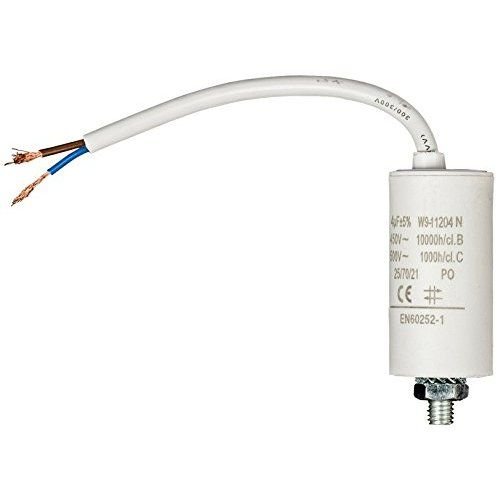 Condensador Arranque Motor electrico 4.0 uF 450 V con Cable, Cablepelado®