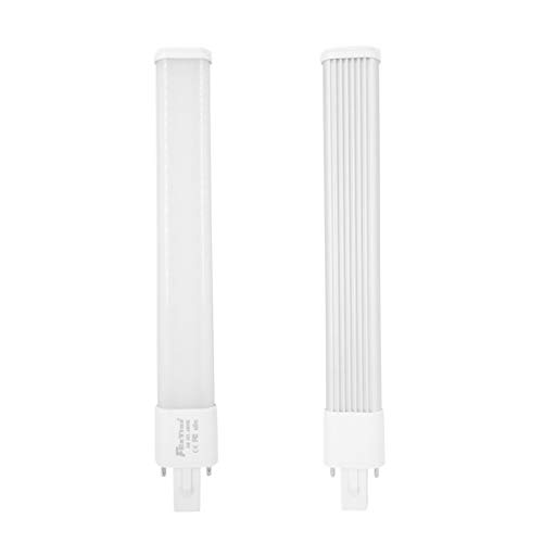 FExYinz Pack de 2 G23 LED Bombilla 2 años de garantía 8 Watt Blanco Natural 4000K 800 Lúmenes Ra 90 Enchufar 2 Clavija PL CFL Lámpara LED Bombilla Compacta G23 LED Tubo Luz