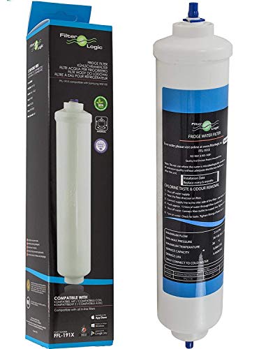 FilterLogic FFL-191X - Filtro de agua externo para frigo - compatible para Samsung DA29-10105J , HAFEX/EXP , HAFEX EXP / LG 5231JA2010B , 5231JA2010C / HAIER 0060823485A / WHIRLPOOL USC100 , USC100/1