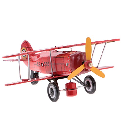 Gazechimp Modelo de Lata de Aeronaves de Liquidación Juguetes de Viento de Estaño - rojo