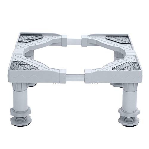 HEIRAO Base de la Lavadora del refrigerador, Base Ajustable móvil Multifuncional, Soporte del Soporte del Estante de la Lavadora de la Nevera del refrigerador del Acero Inoxidable