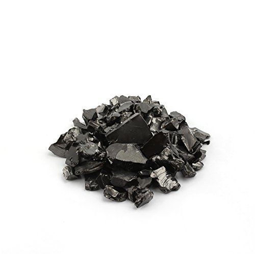 Heka Naturals Piedras Shungita de Élite para la Purificación del Agua100 g de Shungite Noble de Brillo Plateado para Limpieza y Filtrado de Agua I Auténtica Shungit Grado 1 de Karelia, Rusia | 100 g