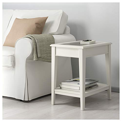 IKEA 401.730.65 Liatorp - Mesa Auxiliar (Cristal), Color Blanco