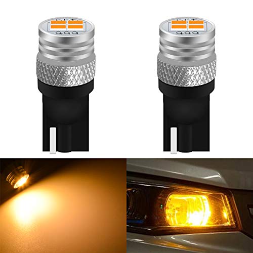 KATUR 2pcs 194 Bombilla LED Luces Interiores del automóvil T10 168 2825 W5W 3020 750LM LED Liquidación Dome Trunk Dashboard Bulbo Matrícula Lámpara de luz 12V Ámbar