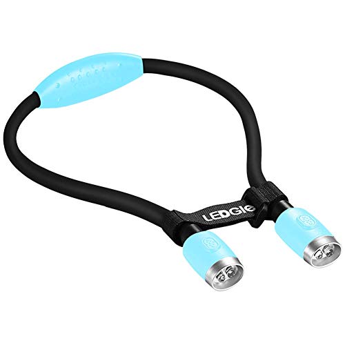 LEDGLE Flexible Llevó Luz Del Libro de La Abrazo Lámpara de Lectura de Luz de La Linterna Cuello Lectura, USB Luz Recargable LED, 4 LED Bombillas 3 Brillo Ajustable 6500K-7000k