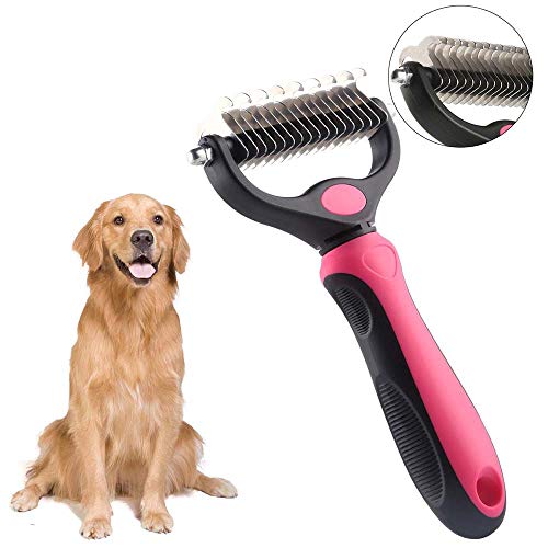 LONG-A Peine de Eliminación de Cabello para Perros Gato de Piel Descascarilladora Cepillo de Limpieza Herramienta de Aseo para Cabello Largo Rizado