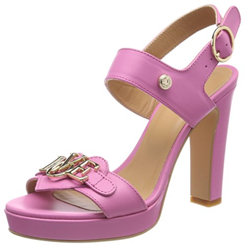 Love Moschino San.lod.lb12/105 Vitello, Sandalias de Talón Abierto para Mujer, Rosa (Pink), 36 EU