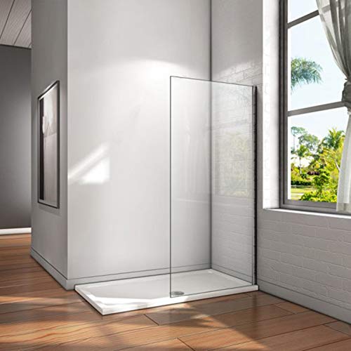 Mampara walk-in, Mampara de ducha fija de 60x200cm,Vidrio templado de 8mm tratamiento antical/Easyclean