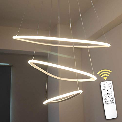 Metal Led Chandelier Lighting White Ceiling Modern Chandelier For Home Living room Dining room Kitchen Light Fixtures 110v 220v,White,28 48 68 68 48cm 5R