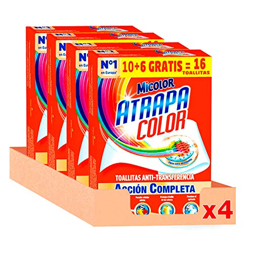 Micolor Toallitas Atrapacolor 10 + 6 Unidades - Pack de 4