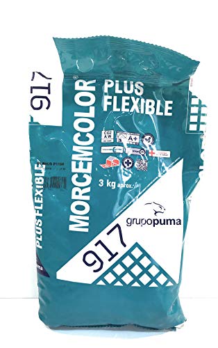 MORCEM COLOR PLUS FLEXIBLE: Mortero para rejuntado de juntas de gresite en piscinas. Antihongos e hidrorepelente. Saco 3 kg