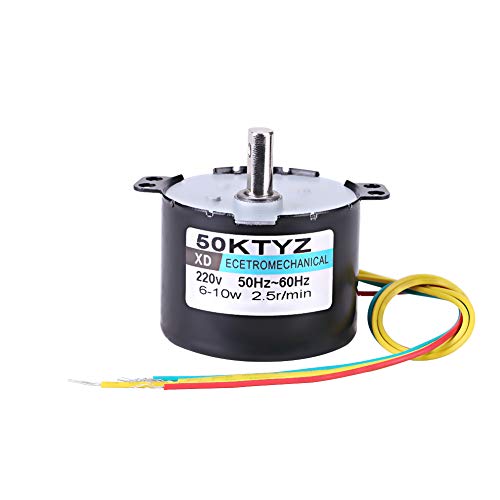 Motor Elctrico Sincrnico Motor de Imn Permanente AC 220V 10W 0.5A 2.5r/20r CW / CCW(2.5 RMP)