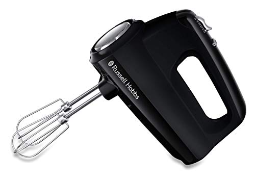 Russell Hobbs Matte Black – Batidora Amasadora (2 Varillas, 2 Ganchos, 5 Velocidades, 350 W, Negro) - ref. 24672-56