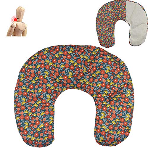 Saco térmico cervical"Flua" 36 x 32 cm, relleno con 600gr de huesos de cereza orgánica, con funda lavable en lavadora, para microondas y congelador