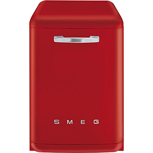 Smeg LVFABRD Independiente 13cubiertos A+++ lavavajilla - Lavavajillas (Independiente, Rojo, Plata, Botones, 13 cubiertos, 42 dB)