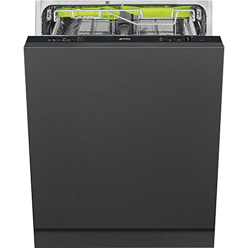 Smeg ST5335L Totalmente integrado 13cubiertos A+++ lavavajilla - Lavavajillas (Totalmente integrado, Tamaño completo (60 cm), Negro, 30 cm, Cajón, Acero inoxidable)