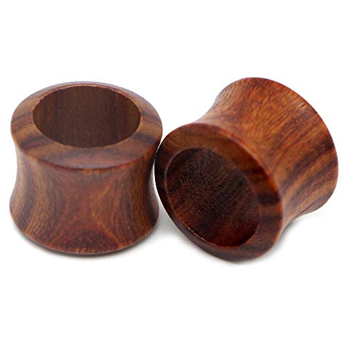 Tapones y túneles de 8-50mm, pendientes de túnel de oreja de gran tamaño, expansor de madera, Piercing de oreja para hombres, calibre de túneles para pierc ...-Lijadoras A-Red_8 mm